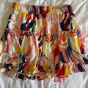Colorful Ruffled Women's Skirt